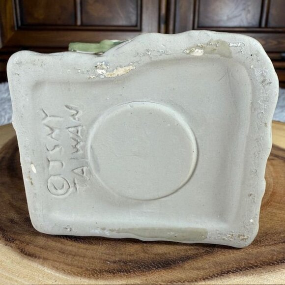 Vintage Glazed Ceramic Bakery Christmas Village Figurine Votive Holder - Picture 7 of 8